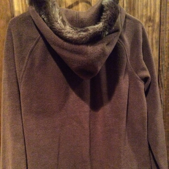 SOLD-Kim Rogers M Brown Full Zip Fleece Jacket - Picture 4 of 8